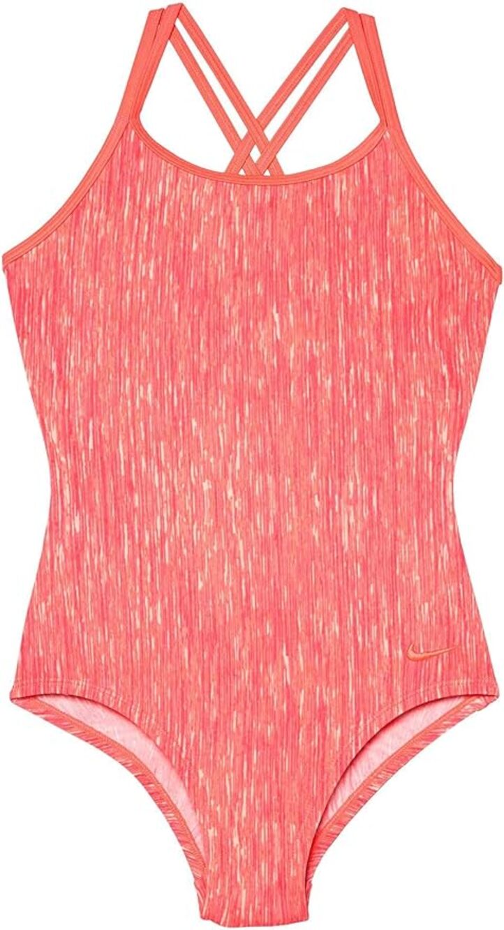 Nike Kids Girl's Rush Heather Spiderback One-Piece 12 Big Kids
